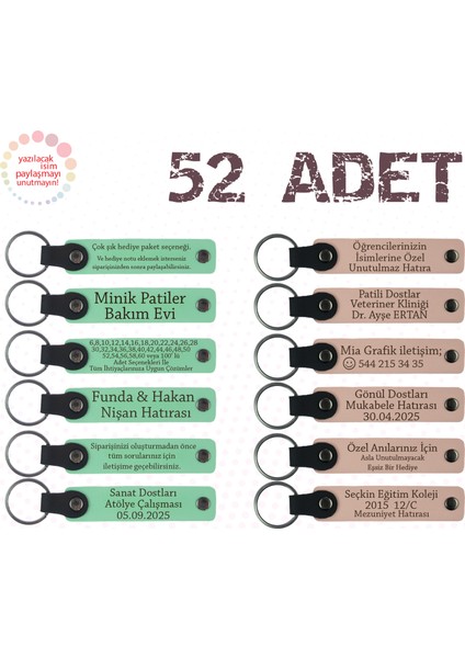 Yeşil & Pudra, Doğum Günü Partilerine Değer Katan Armağan, 52’li Set, Kişiselleştirilebilir Hatıra