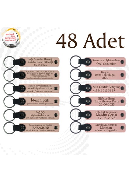 Pudra & Yavru Ağzı, 48’li Set, Mesajlı Hatıra Anahtarlık, Hentbol Takımına Motivasyon Armağanı