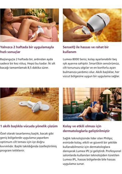 lumea Lazer Epilasyon Ipl Tüy Alma Cihazı, Senseıq Teknolojili, 1 Akıllı Başlık + Tüy Alma Cihazı +Tıraş Makinesi, Uzun Kablo ile Esnek Kullanım, Cilt Tonu Sensörlü + Mutfak Tartısı (Onerous) modelleri