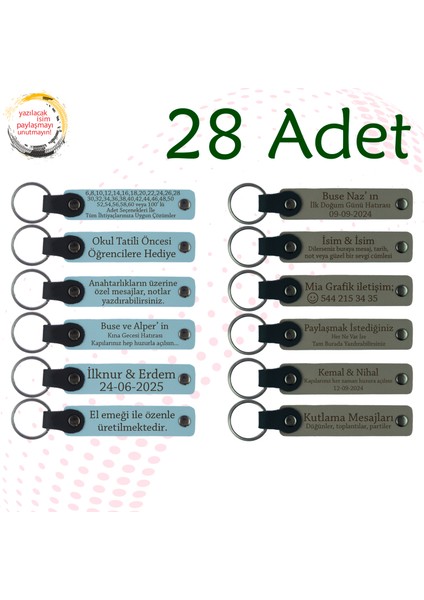 Gök Mavi & Kül Gri, 28'li Set, Isim ve Tarihli Özel Hediyelik, Doğum Günü Buluşmasında Sunulacak