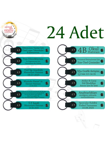 Koyu Turkuaz & Turkuaz, 24’lü Set, Kişiye Özel Anahtarlık, Müzik Festivaline Katılanlara Sürpriz