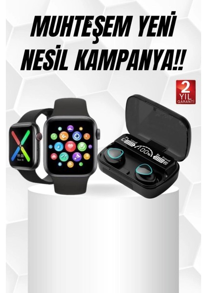 Kaliteli Akıllı Saat ve Kaliteli Bluetooth Kulaklık Anc Özelliği Uzun Pil Ömrü