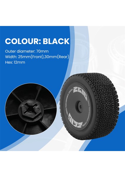 4pcs Wltoys Için Altıgen Somunlu Kauçuk Tekerlek Lastik Lastiği 144001 144010 124016 124017 124018 124019 Rc Araba Yükseltme Parçaları, 1 (Yurt Dışından) modelleri