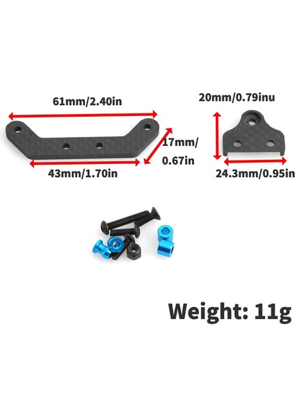 1/10 Tamiya XV01 Rc Için Karbon Fiber Arka Dalga Kutusu Sabitleme Braketi Araba Parçaları Yükseltmeleri (Yurt Dışından) modelleri