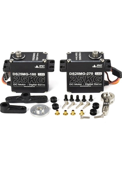 25KG Servo Motor Su Geçirmez Dijital Servo Yüksek Tork Metal Dişli Servo Rc Otomobil Robotu Mekanik Kollar, 270 Derece (Yurt Dışından) fiyatları