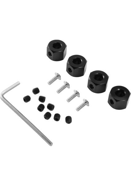 4pcs 5mm Ila 12MM Metal Birleştirici Tekerlek Hub Hub Hex Adaptörü Wpl D12 C14 C24 C34 Mn D90 D91 MN99S Rc Araba Yükseltme Parçaları, Bk (Yurt Dışından) fiyatları