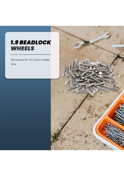 100PCS 1.9 2.2 Tekerlek Rim Imparatorluk M2 Vida Dekorasyonu 1/10 Rc Prwler Axıal SCX10 90046 AXI03007 Traxxas Trx4, B (Yurt Dışından) fiyatları