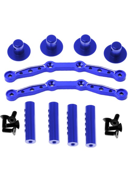 Rc Araba Gövdesi Post Montajlar Alüminyum Alaşım Ön ve Arka Kabuk Sütunu Arrma Için 1/8 Mojave Rc Araba Yükseltme Parçaları Mavi (Yurt Dışından)