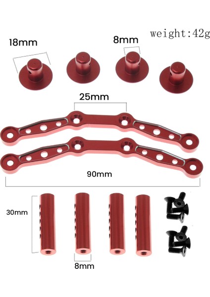 Rc Araba Gövdesi Post Montajlar Alüminyum Alaşım Ön ve Arka Kabuk Sütunu Arrma Için 1/8 Mojave Rc Araba Yükseltme Parçaları Mavi (Yurt Dışından) fırsatları