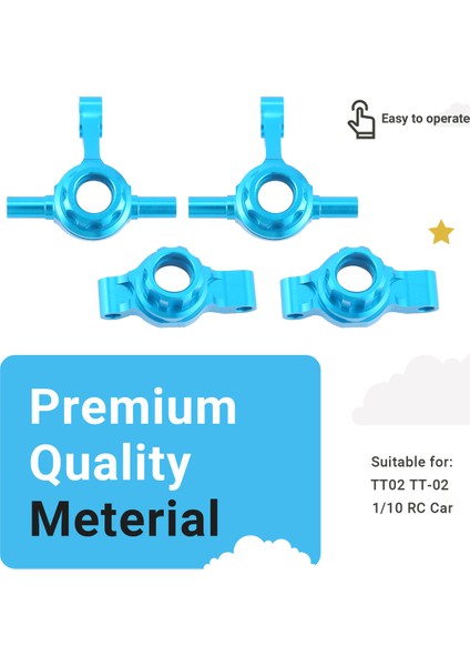 4pcs Metal Ön ve Arka Dik Knuckle Knuckle Kollar Direksiyon Knuckle Seti Tamiya TT02 Tt-02 1/10 Rc Araba Yükseltme Parçaları (Yurt Dışından) indirimleri