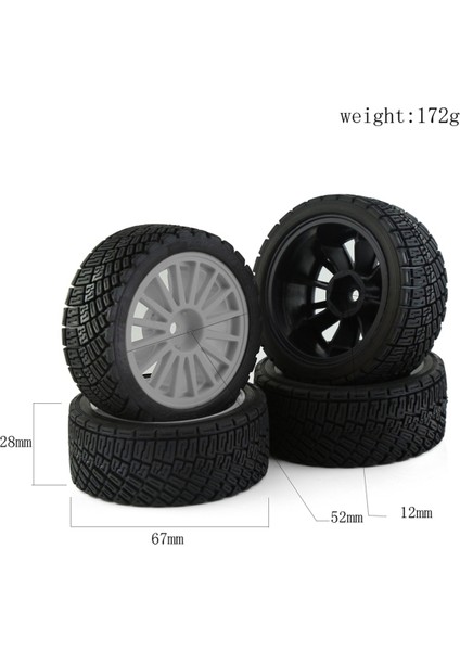 4pcs Tamiya Için 67MM Kauçuk Lastik Tekerlek Lastiği XV01 XV02 TT01 TT02 Ptg-2 1/10 Rc Ralli Yarış Araba Yükseltme Parçaları, Gri (Yurt Dışından) fiyatları