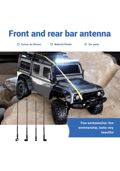 4pcs 1/10 1/8 Rc Prwler Car Trx4 Trx6 Eksenel SCX10 Yikong Yikomo Naylon Anten Için 4pcs Naylon Simülasyon Anten (Yurt Dışından) fırsatları