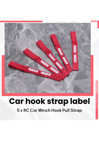 5pcs Rc Araba Vinç Kanca Çekme Kayışı Vinç Çekme Etiketleri 1/10 Rc Paletli Araba Eksenel SCX10 Traxxas Trx4 RC4WD Parçalar, 1 (Yurt Dışından) indirimleri