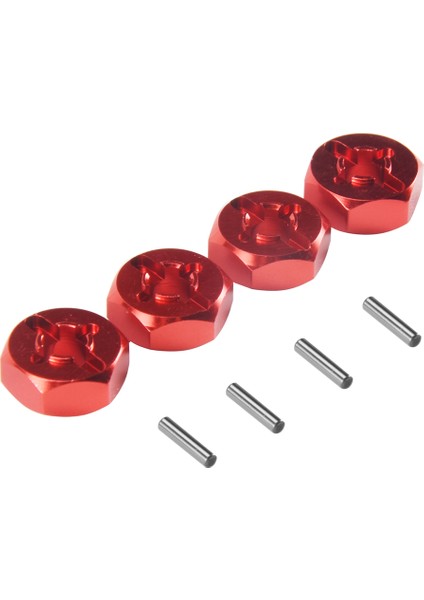 Wltoys A959 A959-B A969 K929 1/18 Rc Araba Yükseltme Aksesuarları 7mm Ila 12MM Metal Birleştirici Tekerlek Hub Hex Adaptörü, Kırmızı (Yurt Dışından) modelleri