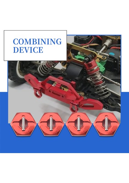 Wltoys A959 A959-B A969 K929 1/18 Rc Araba Yükseltme Aksesuarları 7mm Ila 12MM Metal Birleştirici Tekerlek Hub Hex Adaptörü, Kırmızı (Yurt Dışından) fırsatları