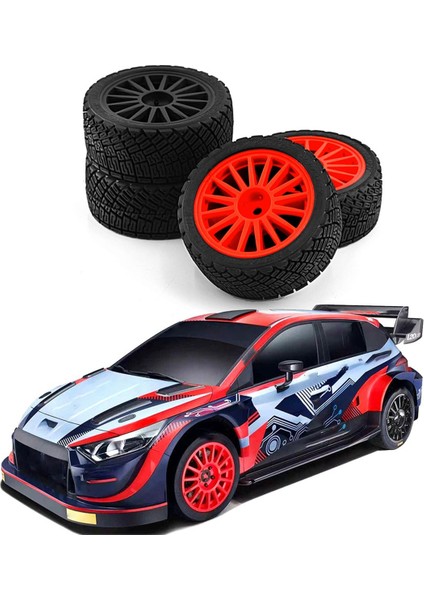 4pcs 67MM Plastik Tekerlek Jant Lastik Tüm 1/10 Rc Ralli Ralli Yarışları Tamiya TT02 XV01 Hsp Için Evrensel (Yurt Dışından) modelleri