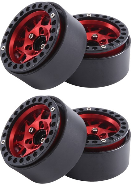 4pcs 1.9 Inç Metal Beadlock Tekerlek Göbeği 1/10 Rc Paletli Araba Trx4 Eksenel SCX10 Redcat Gen8, Kırmızı 14 (Yurt Dışından) modelleri