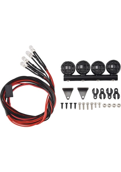 Rc Araba LED Çatı Lambası Işıkları Çubuğu Wpl 1/18 1/24 Rc Kamyon Araç Yükseltme Parçaları Aksesuarları, 4 LED (Yurt Dışından) fiyatları