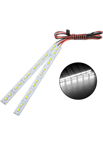 24 LED Şasi Light Metal LED Strip 6V 1/10 1/8 Rc Araba Trawler Buggy, Beyaz (Yurt Dışından) indirimleri