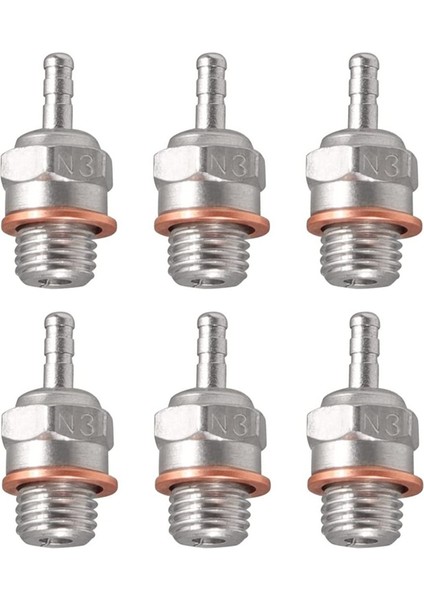 6pcs Glow Fiş N3 Sıcak Spark Nitro Motor Parçaları Traxxas Kyosho Hsp Hpı Için Os 8&#39;i Değiştirin 1/8 1/10 Rc Araba Kamyonu Buggy (Yurt Dışından)