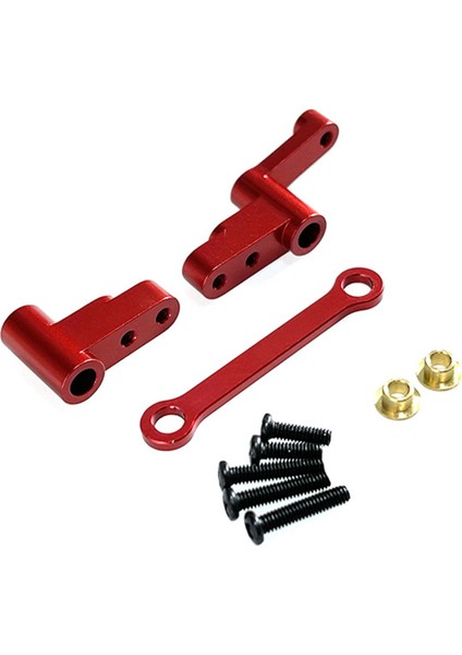 Mjx Için Direksiyon Kolu Seti 1/14 14301 14302 Rc Araç Yükseltilmiş Parçalar Direksiyon Montajı Kırmızı (Yurt Dışından)