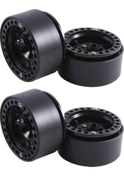 4pcs 1.9 Inç Metal Beadlock Tekerlek Göbeği 1/10 Rc Paletli Araba Trx4 Eksenel SCX10 Redcat Gen8, Siyah 14 (Yurt Dışından) fiyatları