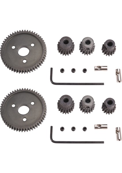 32P 5mm 15T Pinyon ve M0.8 11MM 54T Büyük Dişli Sertleştirilmiş Çelik Motor Dişli Çöp E-Revo Zirvesi 1/10 Rc Araba (Yurt Dışından) modelleri