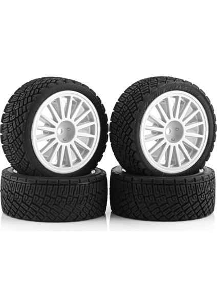 4pcs Tamiya Için 67MM Kauçuk Lastik Tekerlek Lastiği XV01 XV02 TT01 TT02 Ptg-2 1/10 Rc Ralli Yarış Araba Yükseltme Parçaları, Beyaz (Yurt Dışından)
