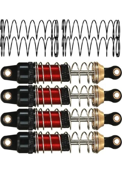 4pcs Rc Şok Emici Alüminyum Traxxas Için Ön ve Arka Şoklar 1/18 4WD TRX4M Yükseltme Parçaları, Kırmızı (Yurt Dışından) fırsatları