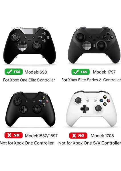 Xbox One Series 2 Için 6pcs Metal Denetleyici Parçaları 4 Kürekler 2 D-Pad Oyun Değiştirme Denetleyicisi Bileşeni Set B (Yurt Dışından) modelleri