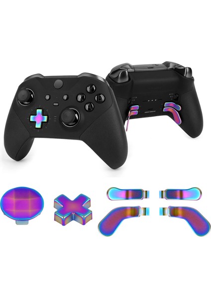Xbox One Series 2 Için 6pcs Metal Denetleyici Parçaları 4 Kürekler 2 D-Pad Oyun Değiştirme Denetleyicisi Bileşeni Set B (Yurt Dışından) fırsatları
