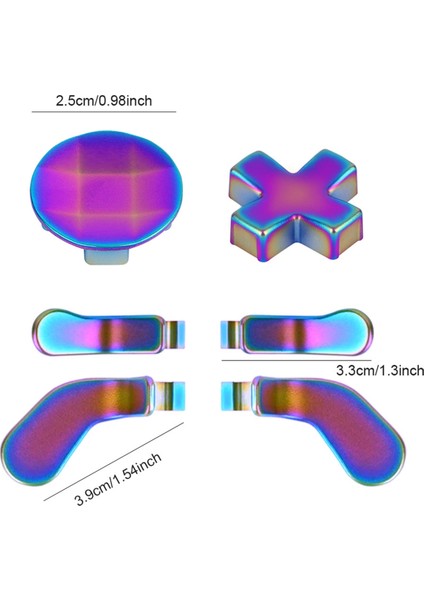 Xbox One Series 2 Için 6pcs Metal Denetleyici Parçaları 4 Kürekler 2 D-Pad Oyun Değiştirme Denetleyicisi Bileşeni Set B (Yurt Dışından) indirimleri