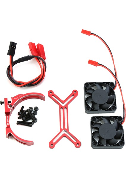 5687 56113 Motorlu Isı Lavabosu Çift Soğutma Fanı Isir Sebzesi 56-58MM 1/5 Traxxas Xmaxx Xrt Arrma Kraton Yükseltme Parçaları, Kırmızı (Yurt Dışından)