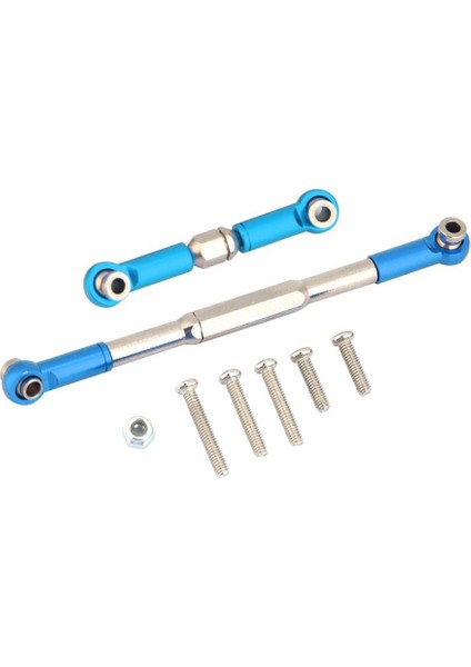 Rc Direksiyon Çubuğu Cnc Işleme Alüminyum Alaşım Direksiyon Bağlantı Çubuğu Wpl 1608T Için Rc Kamyon Rc Direksiyon Bağlantı Seti, Mavi (Yurt Dışından)
