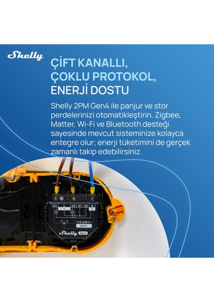 2PM Gen4 Enerji Ölçümlü 2 Kanallı Akıllı Röle modelleri
