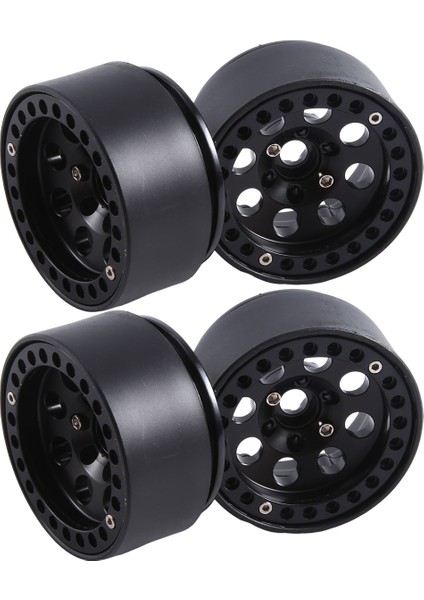 4pcs 1.9 Metal Beadlock 8 Yuvarlak Delik Tekerlek Hub Jant 1/10 Rc Prıger Axıal SCX10 90046 AXI03007 Trx4 Redcat D90, Siyah (Yurt Dışından) fiyatları