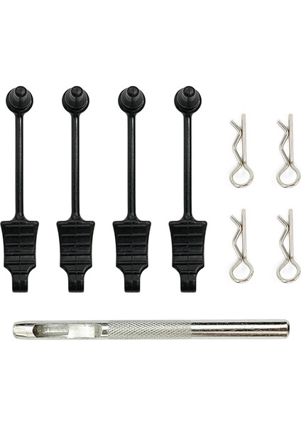 Kauçuk Gövde Klipsli Kabuk Sabit Toka Kilidi Arrma Traxxas Hsp Hpı 1/7 1/8 1/10 Rc Araba Için Kabuk Deliği Açıcı ile (Yurt Dışından)