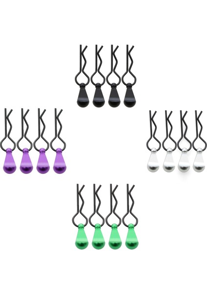 4pcs Metal Gövde Klipsli Tutucu Kabuk 1/5 1/6 1/7 1/8 Rc Için Sabit Toka Kilitleri Parça Aksesuarları, 4 (Yurt Dışından) modelleri