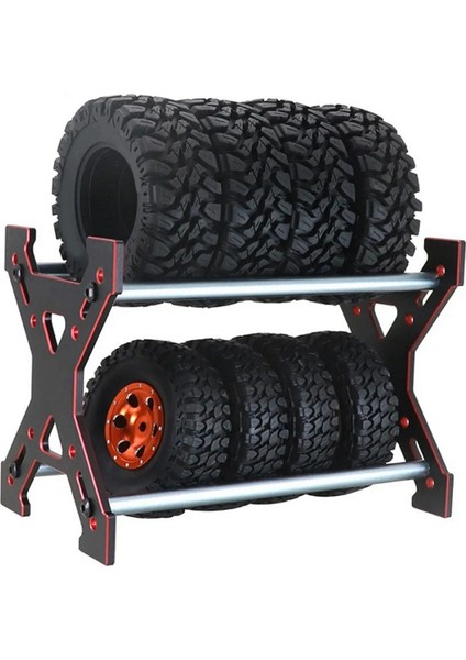 Metal Rc Arabalar Lastikler Depolama Raf Tekerlekleri 1/24 1/18 Eksenel SCX24 TRX4M FCX24 Ölçekli Uzaktan Kumanda Oyuncaklar Kırmızı (Yurt Dışından) fiyatları