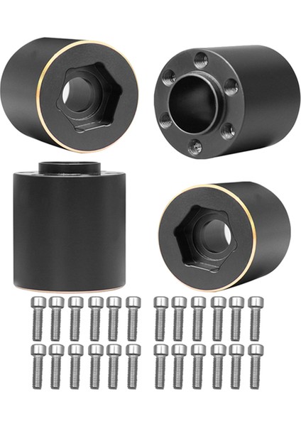 4pcs Pirinç Ağırlıklar 22MM Tekerlek Hex Hub Geniş Adaptör 1/10 Rc Prwler Için 1.9 2.2 Inç Tekerlekler Axial SCX10 Trx4 (Yurt Dışından)