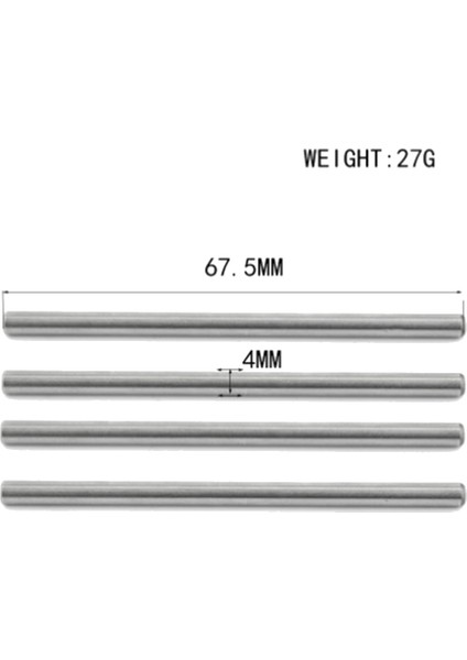 2 Pcs Menteşe Pimi Alt 4X67.5MM Tc4 Titanyum Alaşım Arrma Için 1/7 Ağırlık Ihlali Sınırsız Mojave 1/8 Kraton Outcast (Yurt Dışından) modelleri