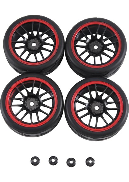 4pcs 12MM Altı Tekerlek Jantlar ve Od 2.59 Inç Rc Için 1/10 Yol Touring Arabası, F (Yurt Dışından)