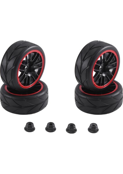 4pcs 12MM Altı Tekerlek Jantlar ve Od 2.59 Inç Rc Için 1/10 Yol Touring Arabası, F (Yurt Dışından) modelleri
