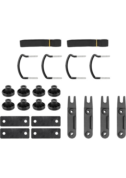 U Klipsli Araba Montaj Montaj Montaj Aksesuar Bagaj Rafı Van Çatı Kelepçe Metal Çatı Düz (Yurt Dışından)