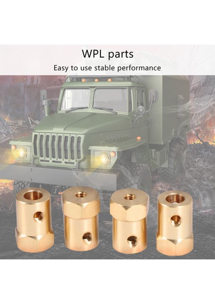 4pcs 5mm Ila 12MM Pirinç Birleştirici Tekerlek Hub Hub Hex Adaptörü Wpl B14 B16 B24 B36 C14 C24 Mn D90 D91 Rc Araba Yedek Parçaları (Yurt Dışından) indirimleri