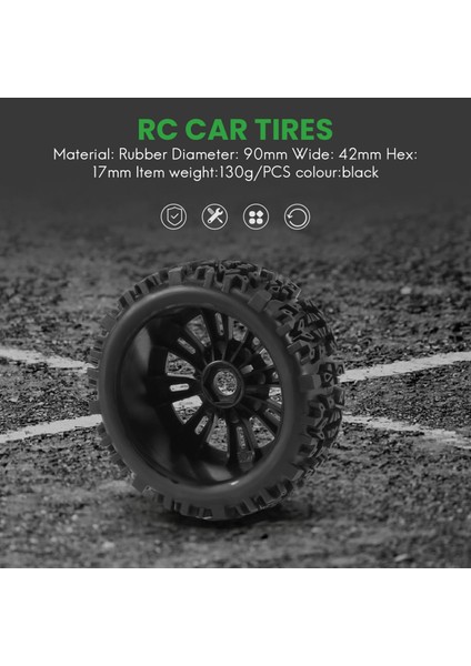 17MM Hub Tekerlek Jant ve Lastikler 1/8 Off-Road Rc Araba Buggy Redcat Takımı Losi Vrx Hpı Kyosho Hsp Carson Hobao, 4pcs (Yurt Dışından) indirimleri
