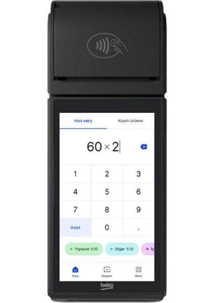 X30 Tr Android Yazar Kasa POS 5 inç Ekran Fiş İptali ve Rapor Görüntüleme Özellikli