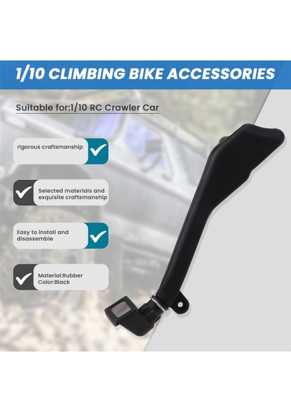 1/10 Rc Paletli Araba Traxxas Trx-4 Defender Trx4 T4 Aksesuarları Için Siyah Kauçuk Şnorkel (Yurt Dışından) indirimleri