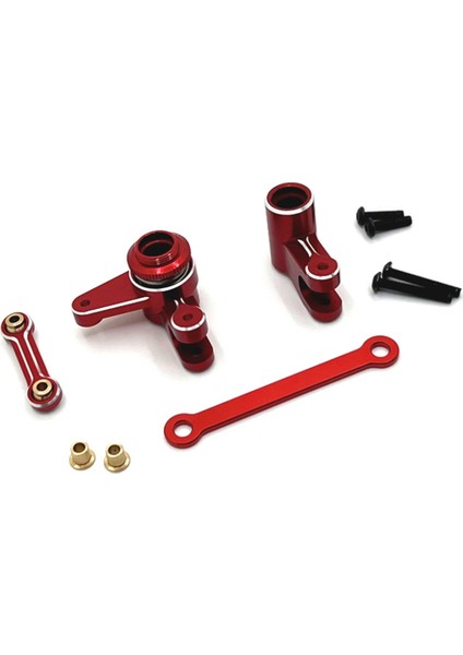Rc Araba Yükseltme Direksiyon Bileşeni Servo Çubuk Mjx Için Set 1/10 10208 Canavar Rc Araba Yükseltme Parçaları Kırmızı (Yurt Dışından)