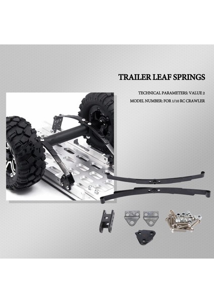 Sert Yaprak Yay Süspansiyon Çubuğu 1:10 Için Ayarlanmış Rc Rock Crawler D90 Tf2 Eksenel SCX10 F350, Siyah (Yurt Dışından) fırsatları